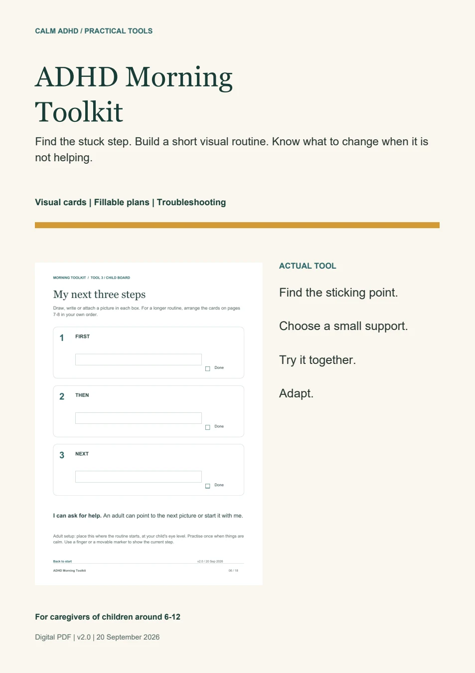 ADHD Morning Toolkit — actual product cover